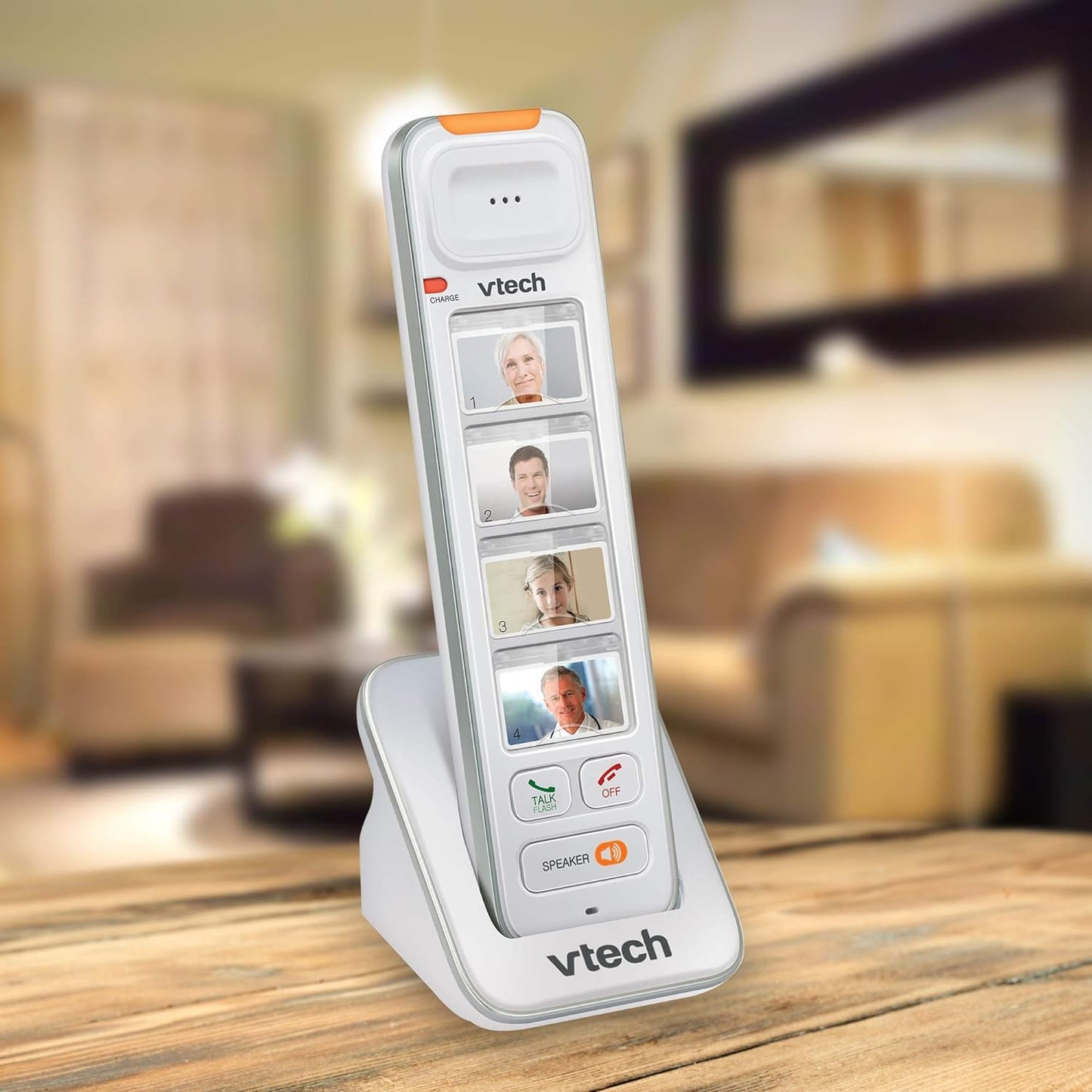 VTech SN5307 Amplified Photo DIAL Accessory Handset with Big Buttons & Large Display for SN5127 & SN5147 Senior Phone Systems, Photo Dial Handset