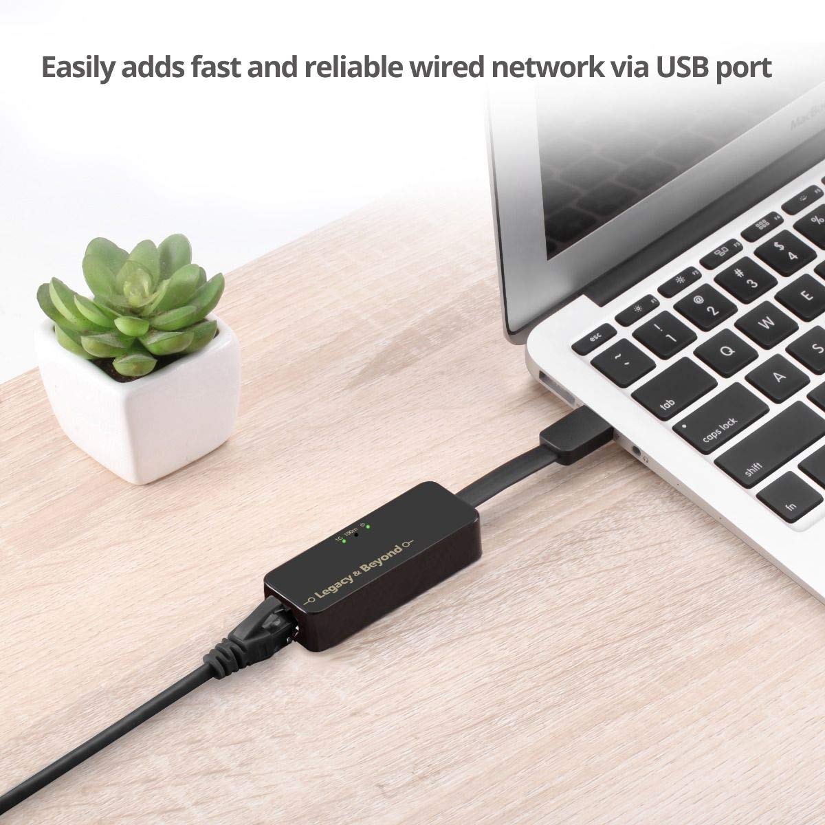 SIIG Foldable USB 3.0 to Ethernet Adapter, 10/100/1000 Mbps Gigabit Ethernet LAN RJ45, Supports Windows 10/8/7, Mac OS X 10.16 to 10.6 - Black