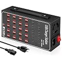 Multiple USB Charging Station 60 Port (40 USB A & 20 USB~C Port), MIXILIN 300W(60A) Fast Charger Station with Power Switch, Desktop USB~C Charger