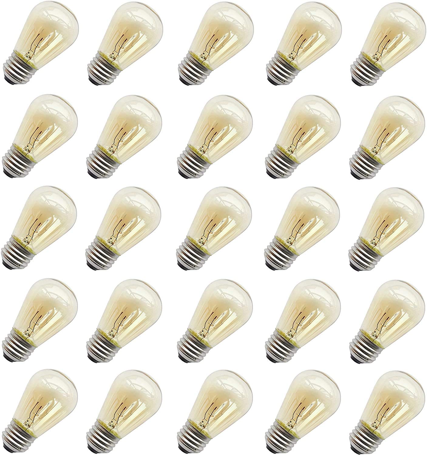 Rolay 11W Outdoor String Light Bulbs with E26 Base, 25 Pack