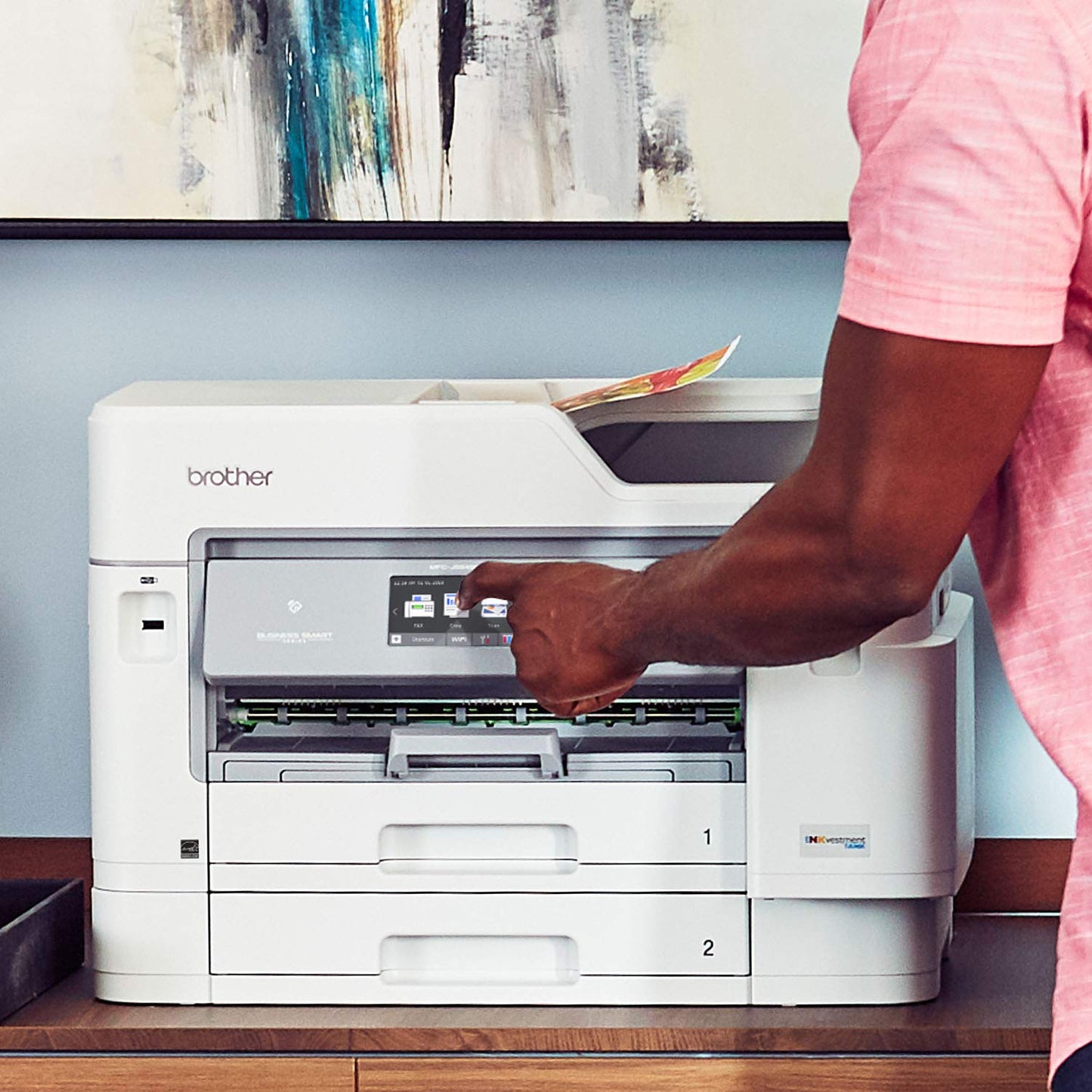 Brother Inkjet Printer, MFC-J5945DW, INKvestmentTank Color Inkjet All-in-One Printer with Wireless, Duplex Printing, NFC and Up to 1-Year
