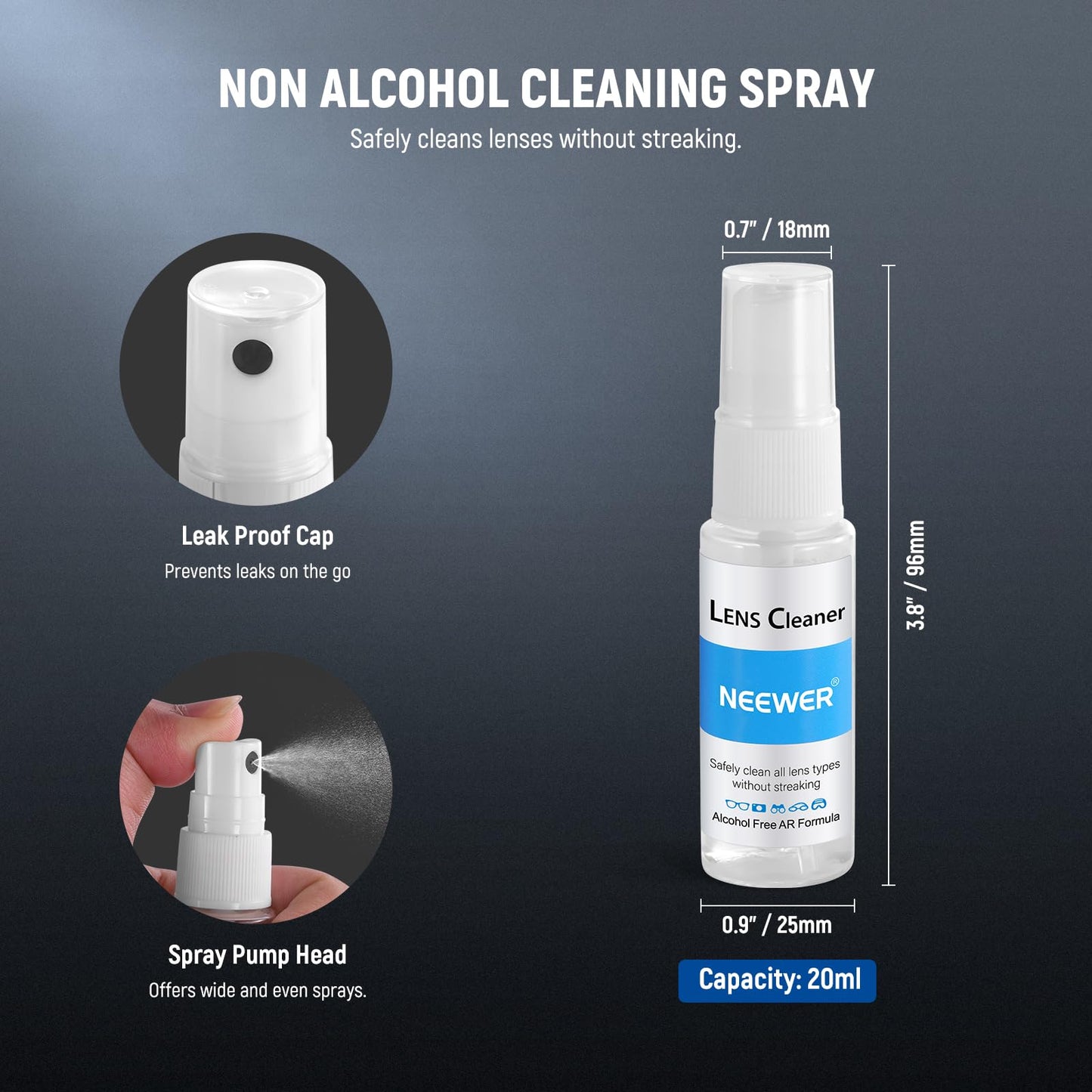 NEEWER 12 in 1 Camera Lens Cleaning Kit for DSLR Cameras, Electronics, Phones, Tablets, 10x Cleaning Swab for 16mm APS-C Sensor + 1x Cleaner Spray +