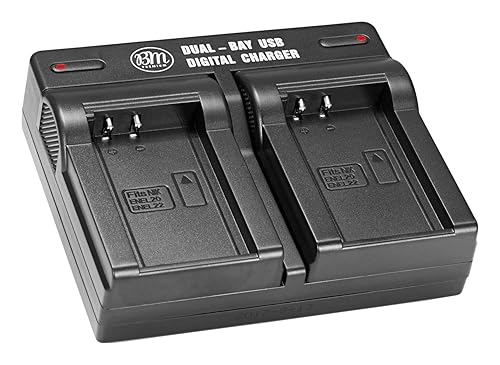 BM Premium EN-EL20, ENEL20A Dual Battery Charger for Coolpix P950, P1000, Nikon DL24-500, Coolpix A, 1 J1, 1 J2, 1 J3, 1 S1, 1 V3 Digital Camera