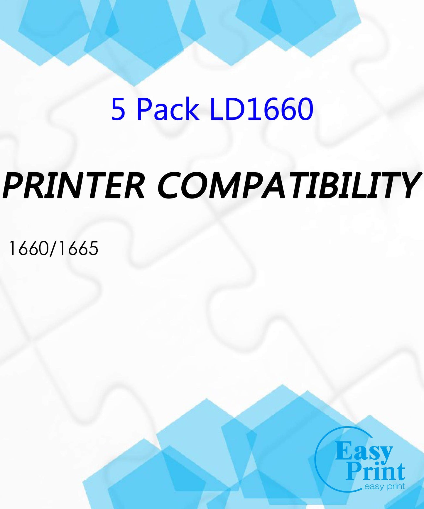 EASYPRINT Compatible Toner Cartridge Replacement for Dell C1660 C1660W C1660cnw 1660 Printer (2 Black+1 Cyan+1 Magenta+1 Yellow, 5 Pack)