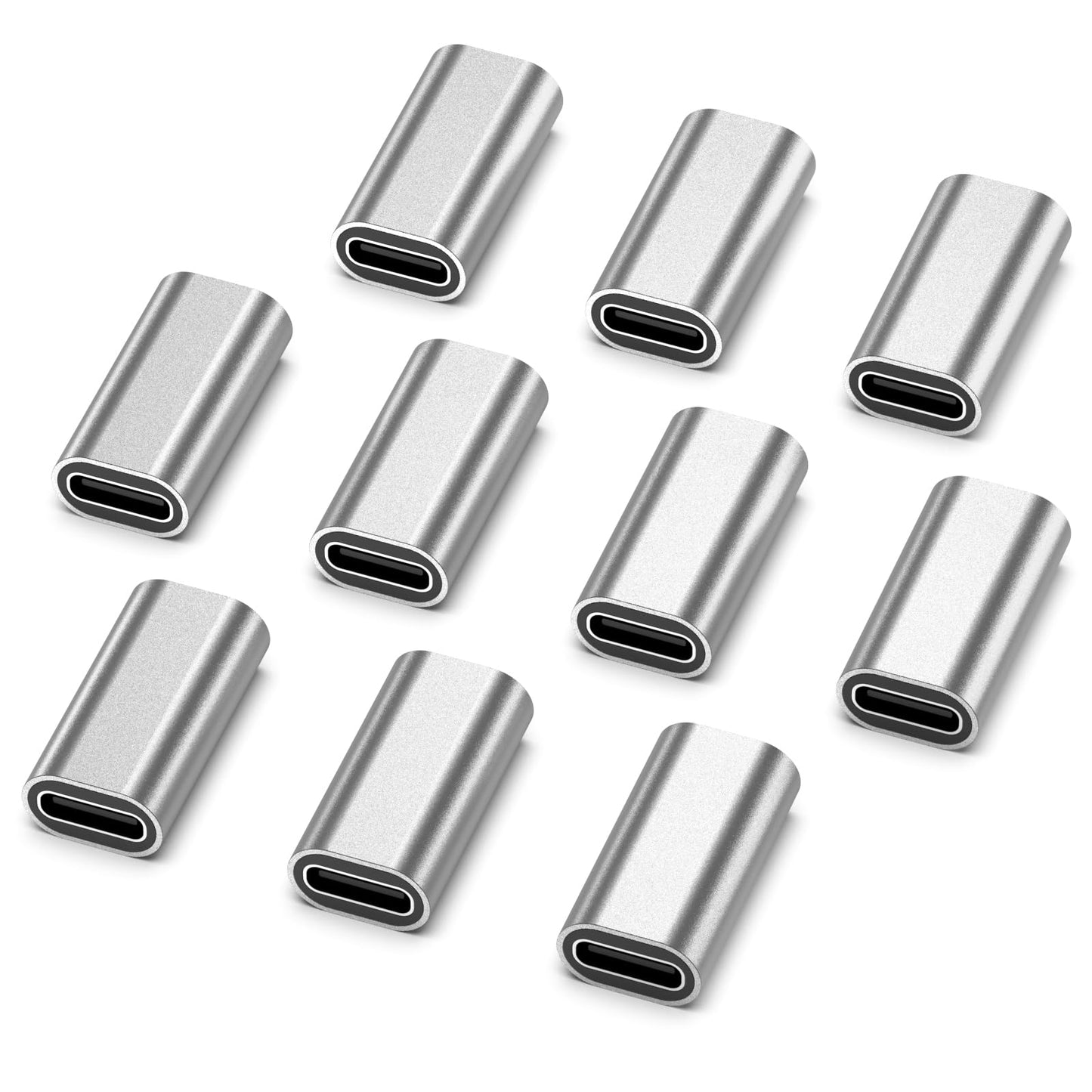 Fidioto 10 Pack USB3.1 USB C Female to Female Adapter, High Speed Transfer, Easy Connection for Thunderbolt 4/3 Support up to 150W Charging,10Gbps…