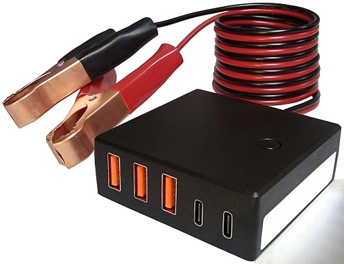 12V 24V to USB USB-C Buck Conversion Charger Multi Port Adapter Output DC 5V 12A 60W
