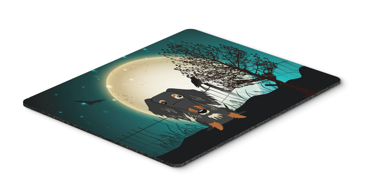 Caroline's Treasures BB2318MP Halloween Scary Wire Haired Dachshund Dapple Mouse Pad, Hot Pad or Trivet for Home Office Gaming Working Computers