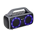 Rockville RPB50 20W x 2 RMS (40W Total) Portable Bluetooth Speaker, TWS Linking, LED Lights, Long Battery, for Parties and Outdoor Adventures