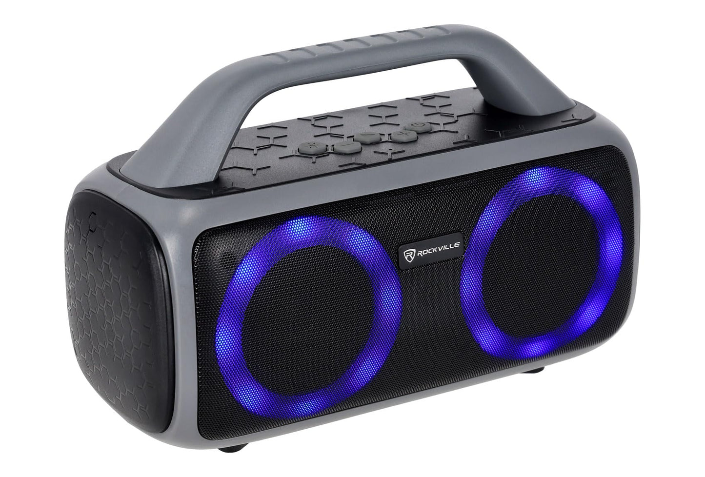 Rockville RPB50 20W x 2 RMS (40W Total) Portable Bluetooth Speaker, TWS Linking, LED Lights, Long Battery, for Parties and Outdoor Adventures