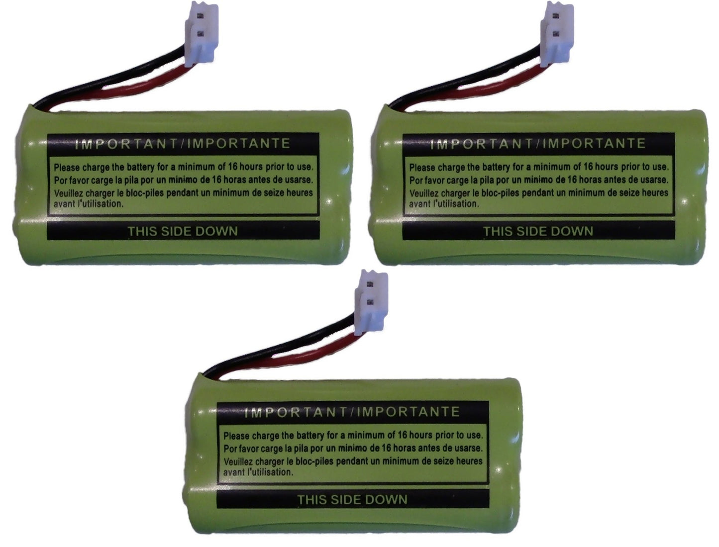 JustGreatDealz Replacement Battery BT184342 / BT284342 for Many GE/RCA Cordless Telephones (See Description) (3-Pack)