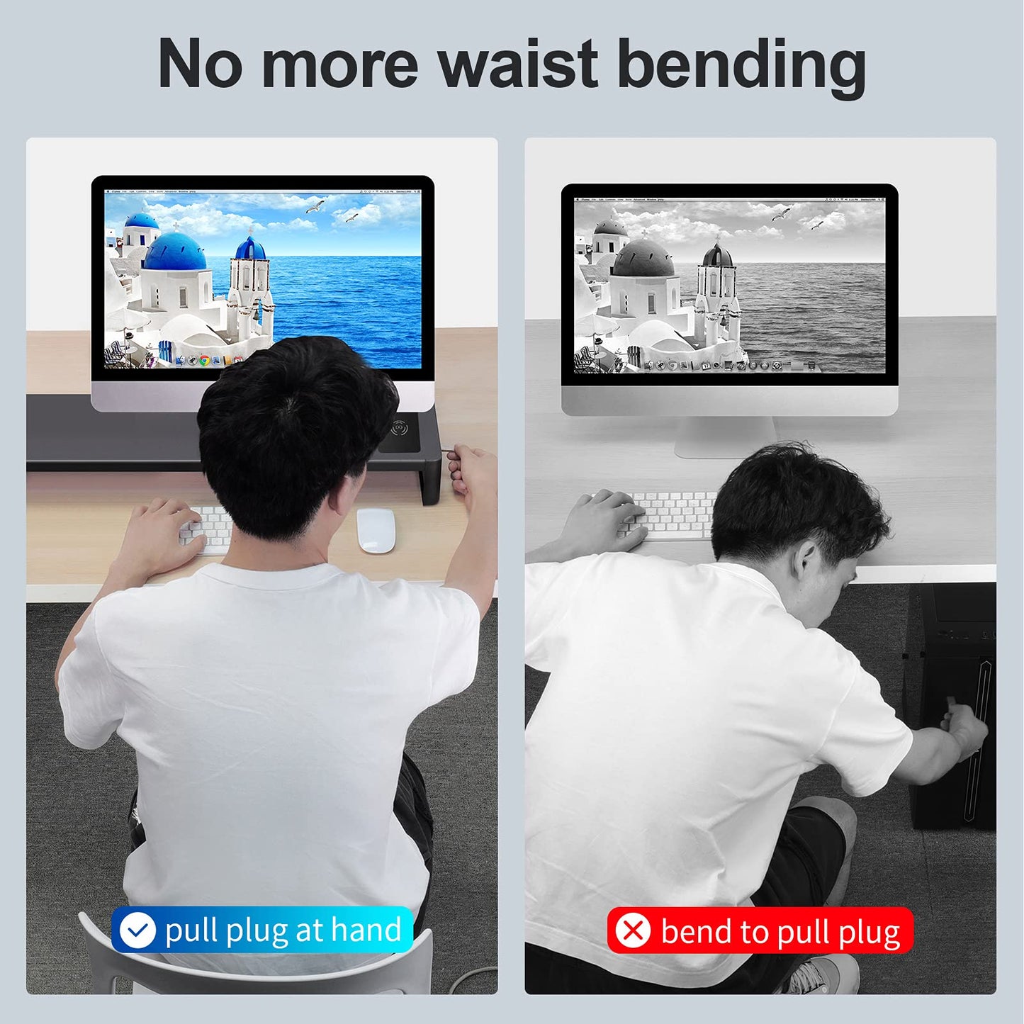 EAXBUX Dual Monitor Stand with Wireless Charging and 4 USB 3.0 Ports, Steel Monitor Stands for 2 Monitors, Metal Computer Stand Riser for Desk