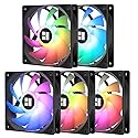 Thermalright 5 Pack TL-C12C-S CPU Fan 120mm ARGB Case Cooler Fan, 4pin PWM Silent Computer Fan with S-FDB Bearing Included, up to 1550RPM Cooling