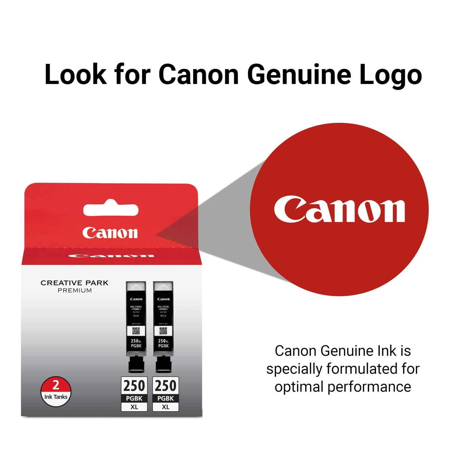 Canon PGI-250XL Genuine Black Twin Pack, Compatible with MG6320, iP7220 & MG5420, MX922, MG7120, MG6420, MG5520, MG7520, MG6620, and MG5620 (Optional)