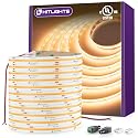 HitLights COB LED Strip Lights Warm White 2700K, 32.8ft Premium High Density 24V Tape Light, 5120 LEDs, 350+ LM/FT, CRI 90+, IP30, Lighting