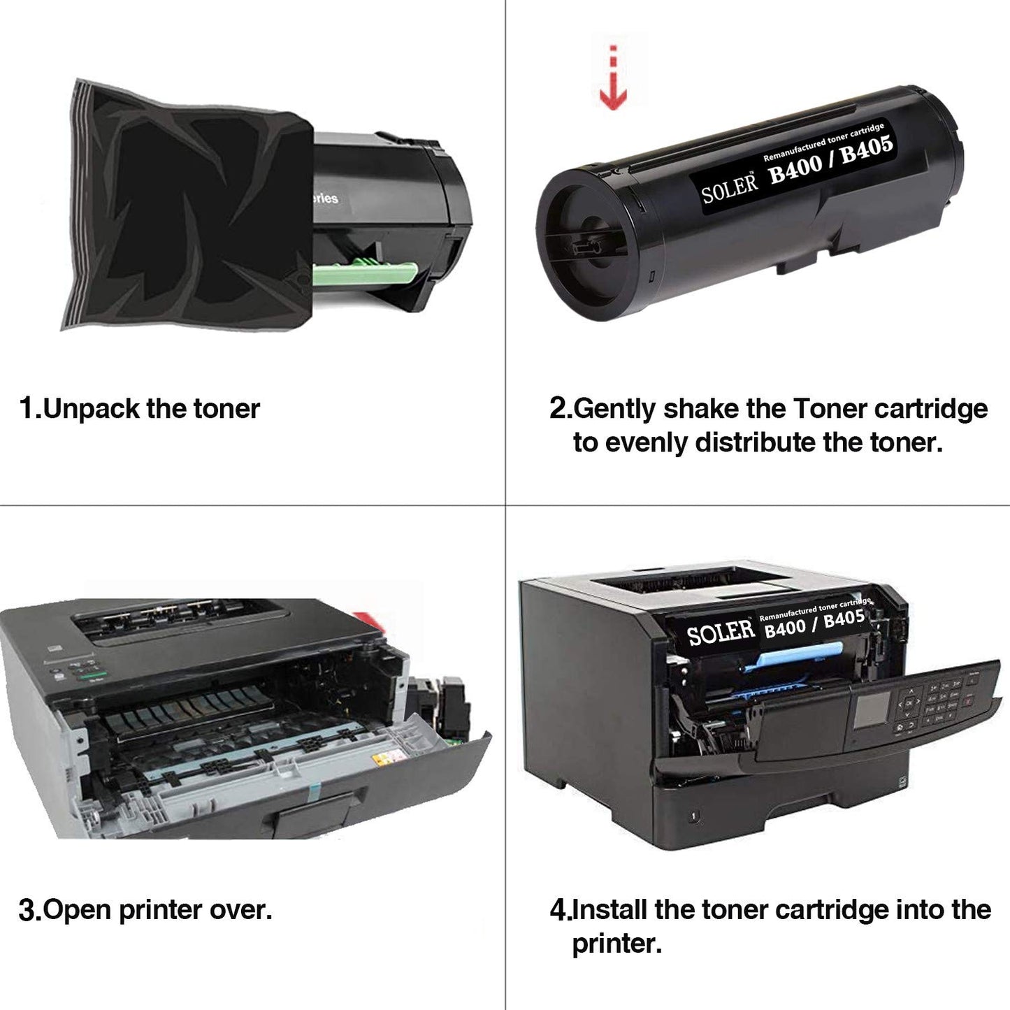 SOLER Remanufactured Toner Cartridge Replacement for B400 B405 Toner Cartridge for Xerox VersaLink B400 B400N B400DN B405 B405DN 106R03584 Printers