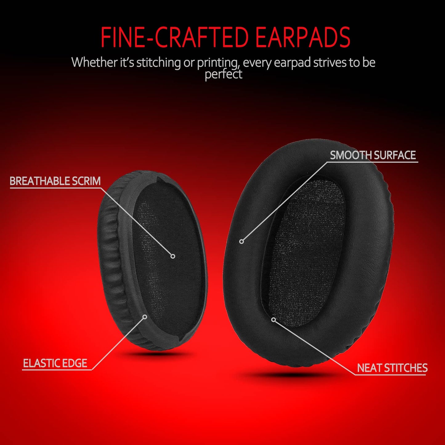 Krone Kalpasmos Sony Headphones Ear Pad Replacement, Protein Leather Over Ear Cushions for Sony WH-CH700N, Compatible with Sony WH-CH710N, Soft