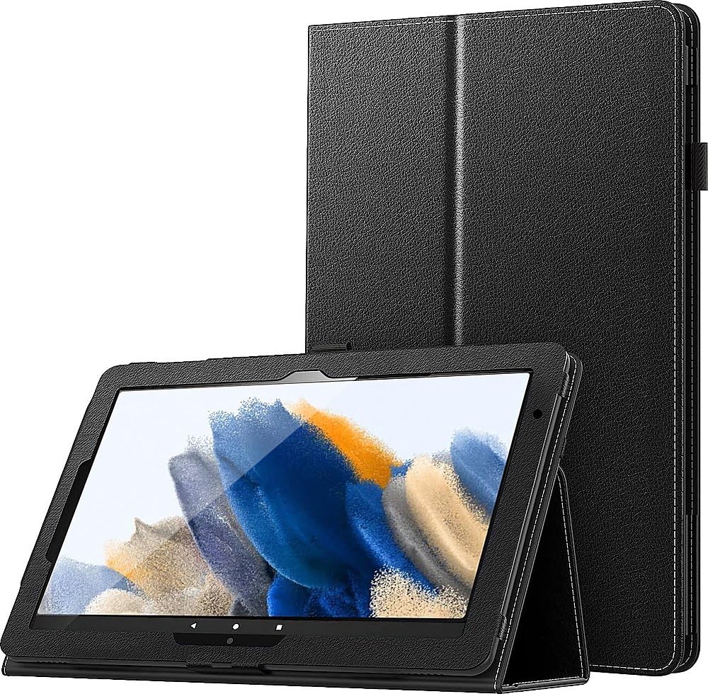 SaharaCase EliteFold Folio Case for Tab A11+ and Tab A9+ - Integrated Kickstand and Hand Strap, Vegan Leather, Auto Sleep and Wake Cover (Scorpion