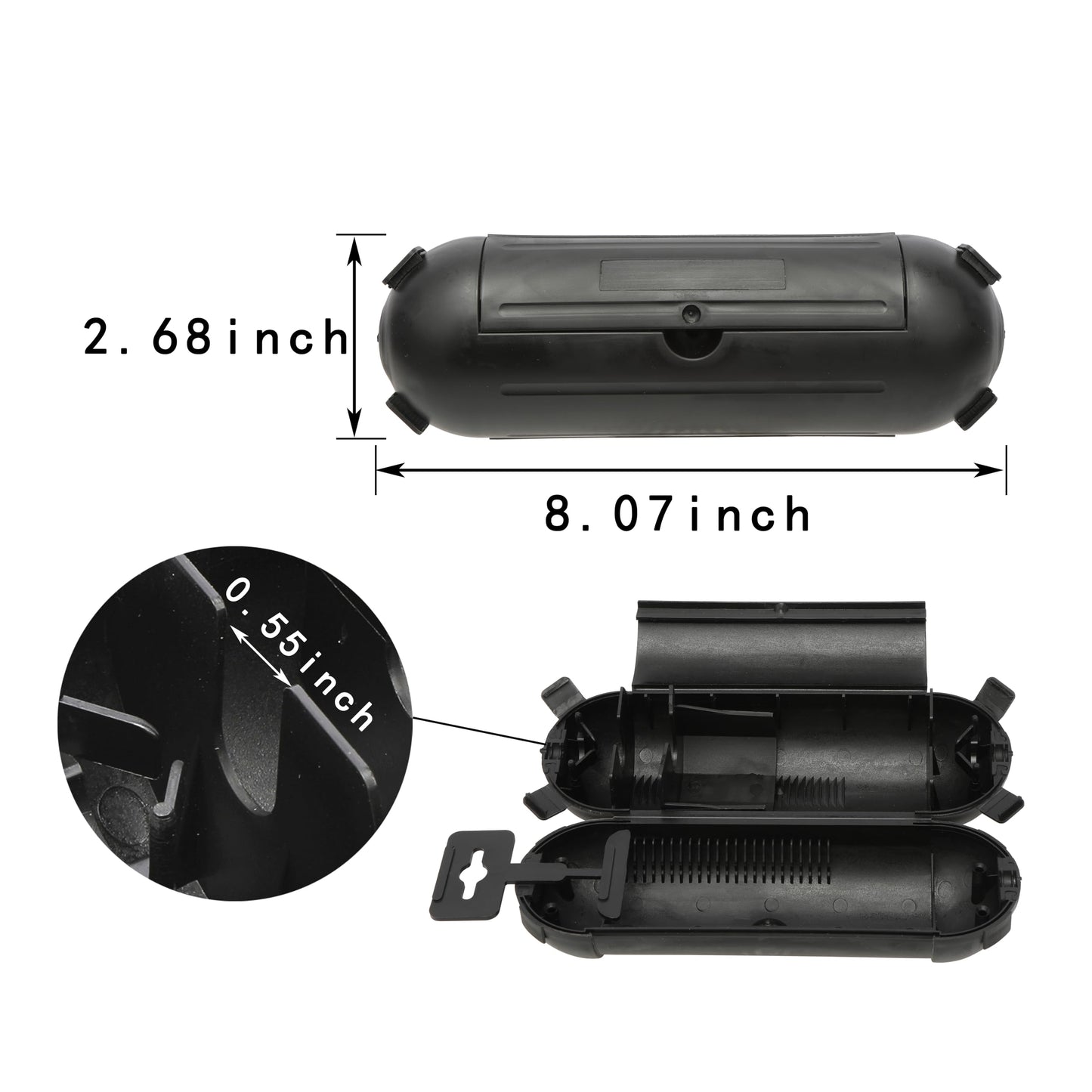 4-Pack Outdoor Extension Cord Safety Covers with Waterproof Seal, Rain and Snowproof Electrical Junction Box for Outdoor Plugs, Sockets, Electrical