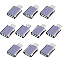 TFAK 10 Pack Up to 10Gbps/120W Usbc to USB Adapter,USA to USB-c adopters,U sb to USB C Connector,Type C Male to a Female Adapter for Charger,Phone…
