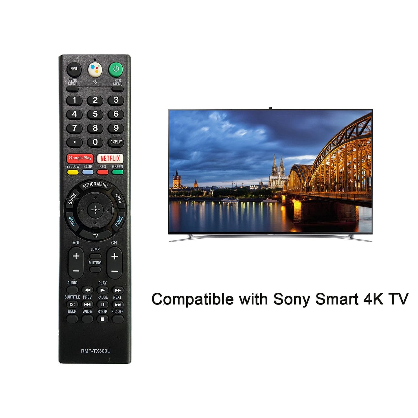RMF-TX300U RMF-TX310U 2 IN1 Replacement Voice Remote Compatible with Sony TV XBR49X800E XBR55X800E XBR65X850E XBR75X850E XBR43X800D XBR65X930D