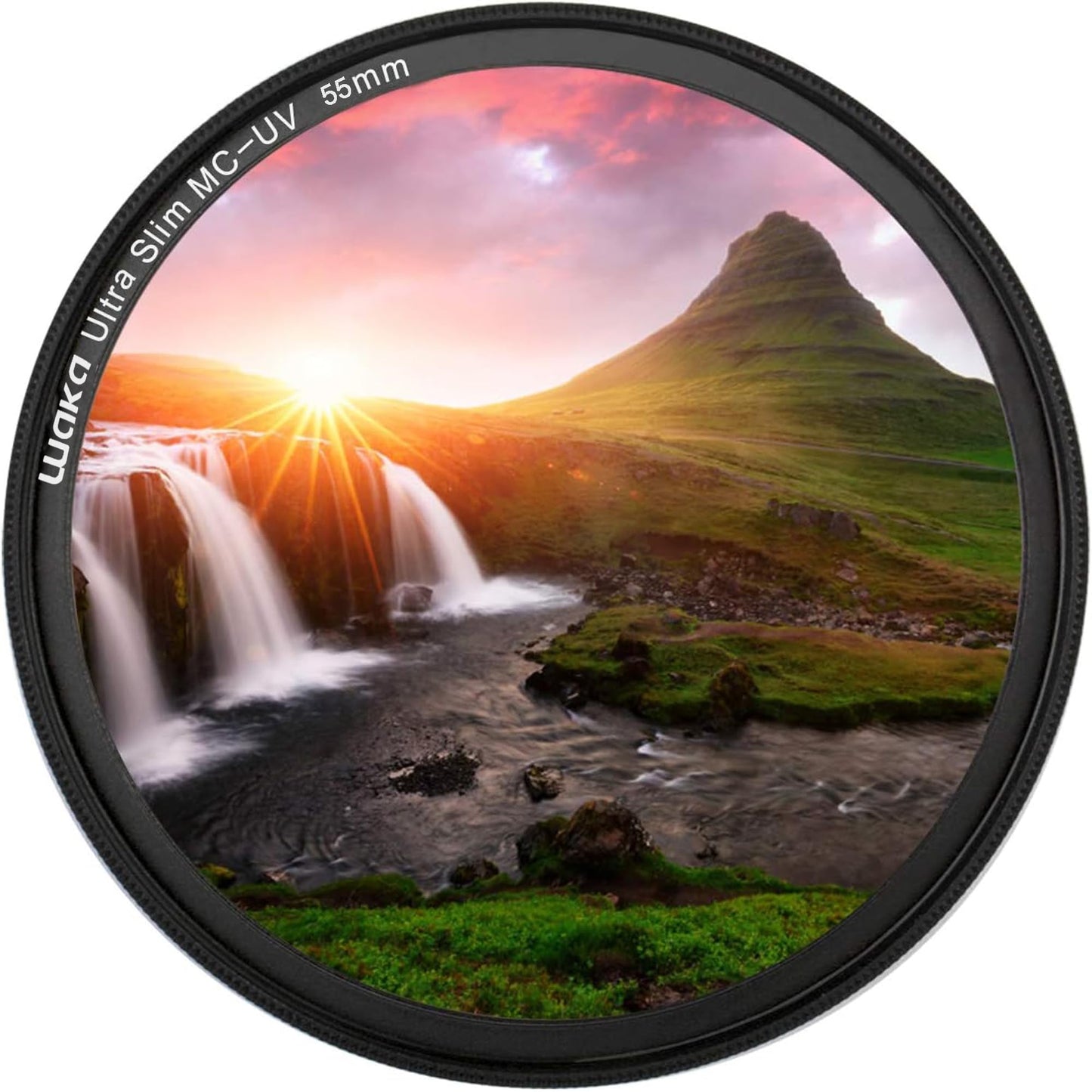 waka 55mm MC UV Filter - Ultra Slim 16 Layers Multi Coated Ultraviolet Protection Lens Filter for Canon Nikon Sony DSLR Camera Lens
