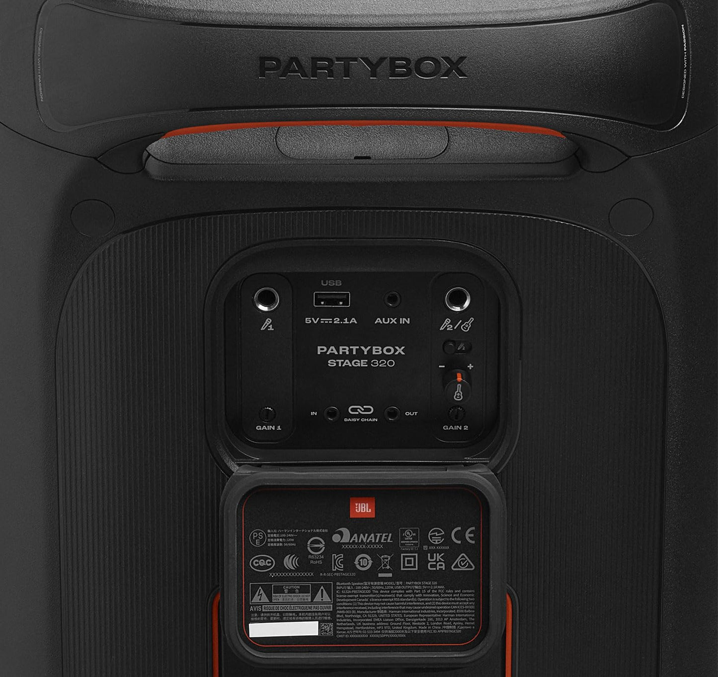 JBL PartyBox Stage 320 Party Speaker & divvi Mic w/case Bundle