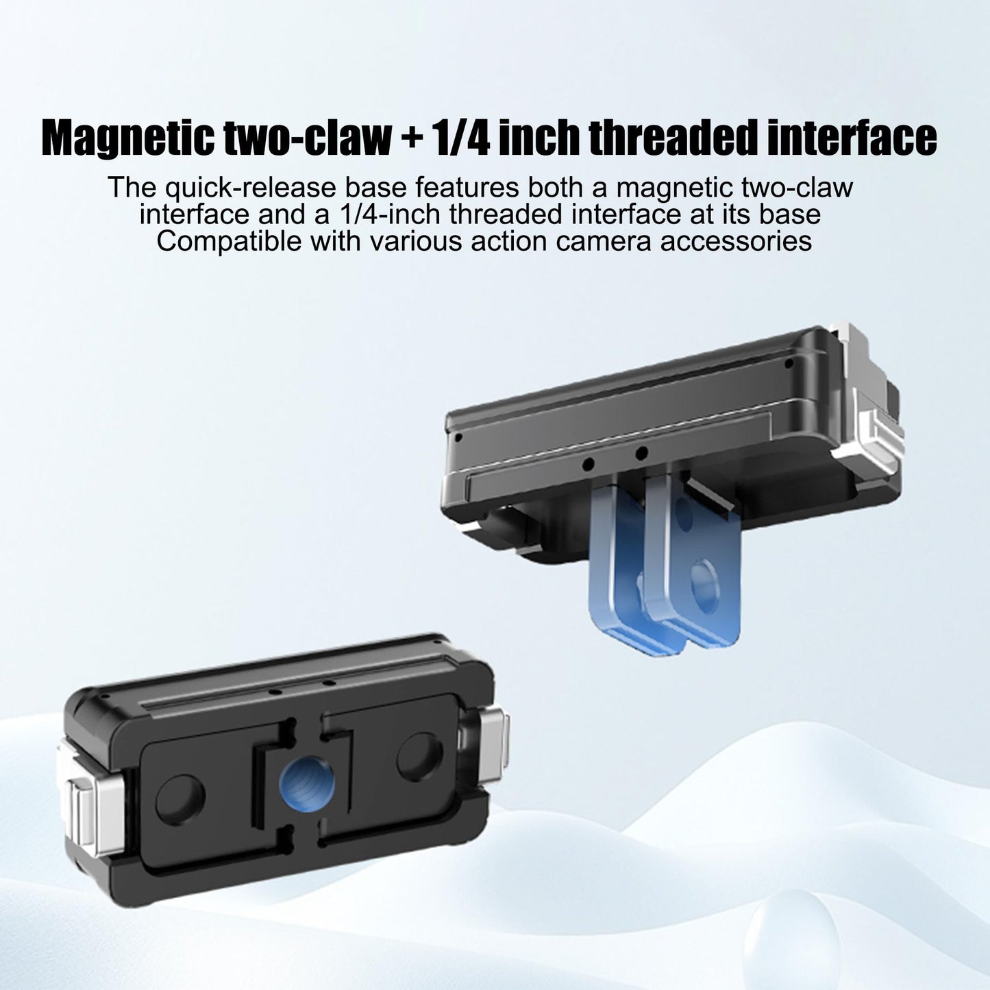 aoeyoo Magnetic Quick Release Mount for Insta360 GO Ultra, Quick Release Mount Adapter with 1/4" Screw Hole for Insta360 GO Ultra Accessories Suitable