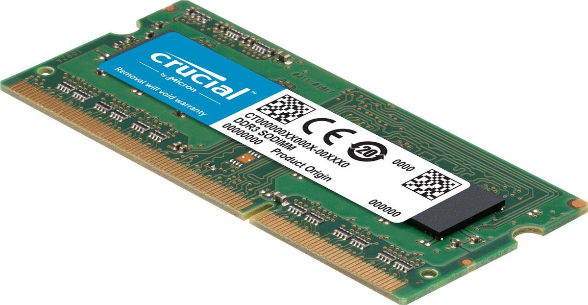 Crucial 4GB Single DDR3/DDR3L 1866 MT/s (PC3-14900) Unbuffered SODIMM 204-Pin Memory - CT51264BF186DJ
