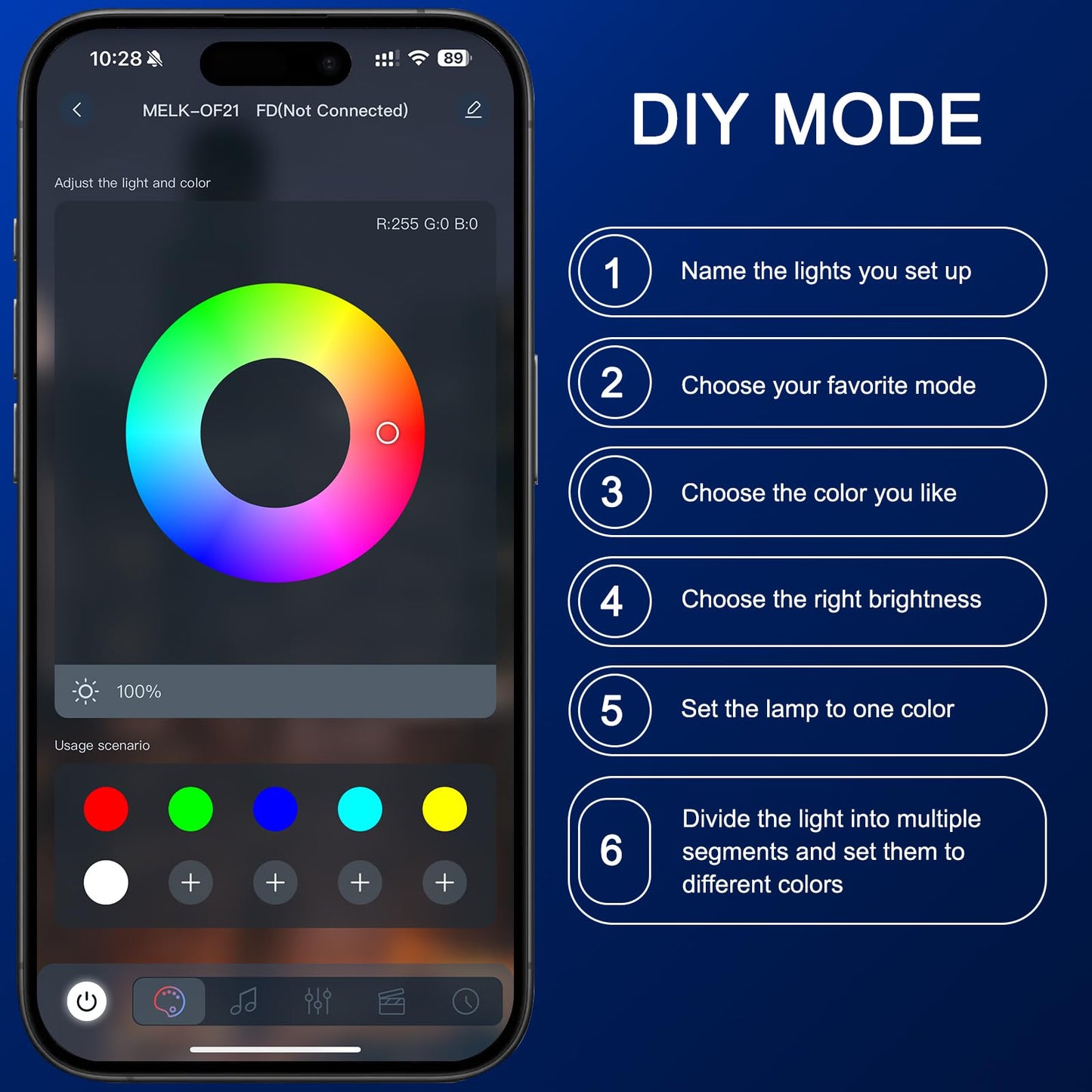 YFFSHLCS Permanent Outdoor Lights, 200ft Outdoor String Light Smart RGB with 72 Scene Modes, IP67 Waterproof Holiday Lights for Outside, APP