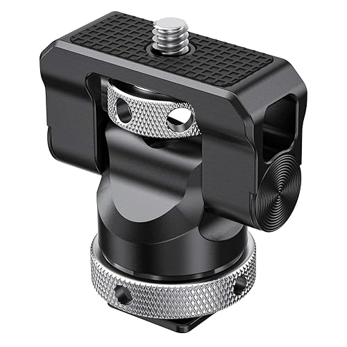 SmallRig Field Monitor Mount Holder with Cold Shoe and 1/4" Inch Screw for 5 Inch and 7 Inch Monitor, with 360 Degree Swivel and 140 Degree Tilt