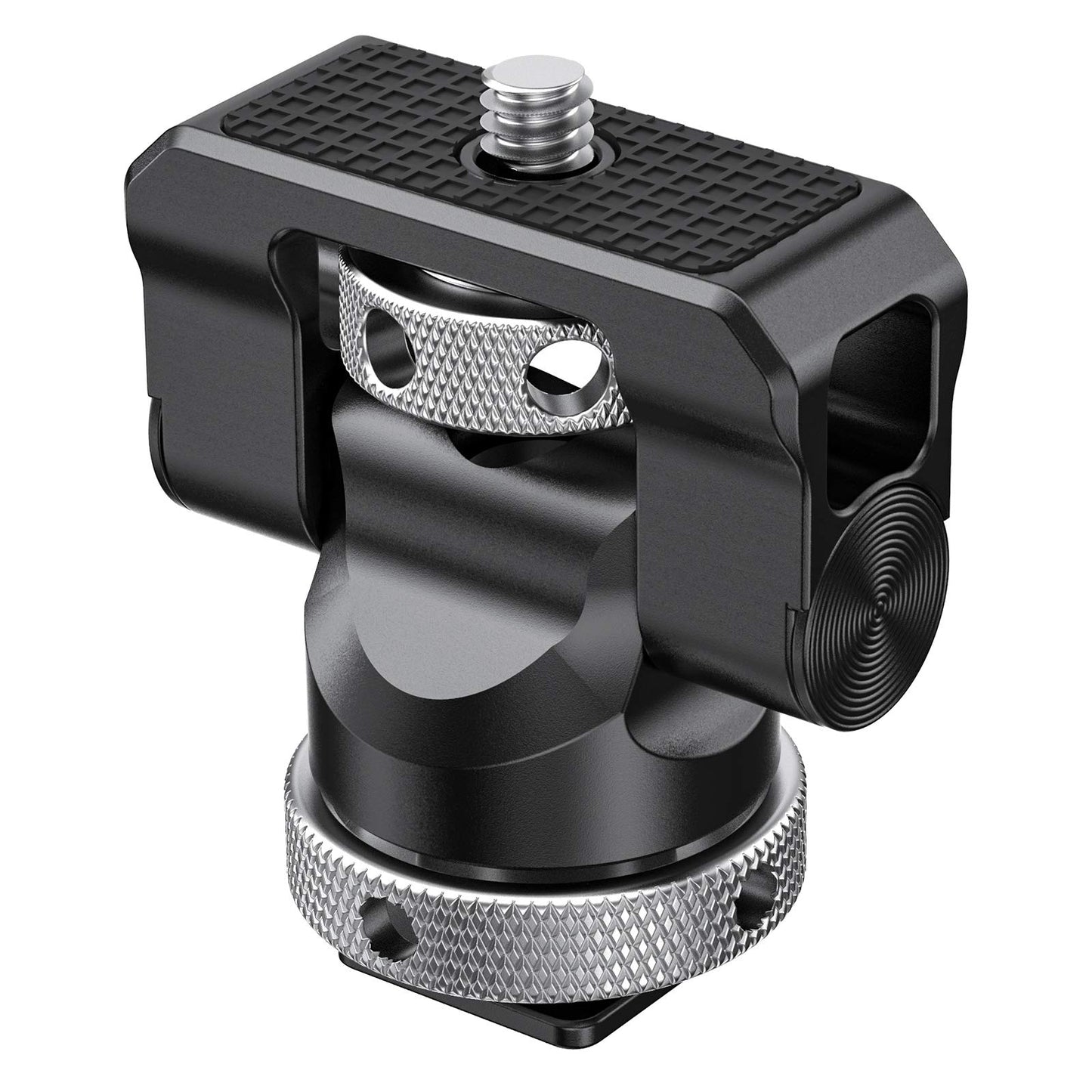 SmallRig Field Monitor Mount Holder with Cold Shoe and 1/4" Inch Screw for 5 Inch and 7 Inch Monitor, with 360 Degree Swivel and 140 Degree Tilt