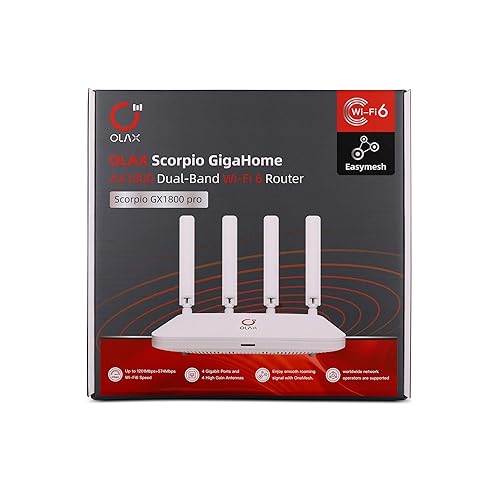 Scorpio Giga Home Olax AX1800 Dual-Band Wi-Fi 6 Router