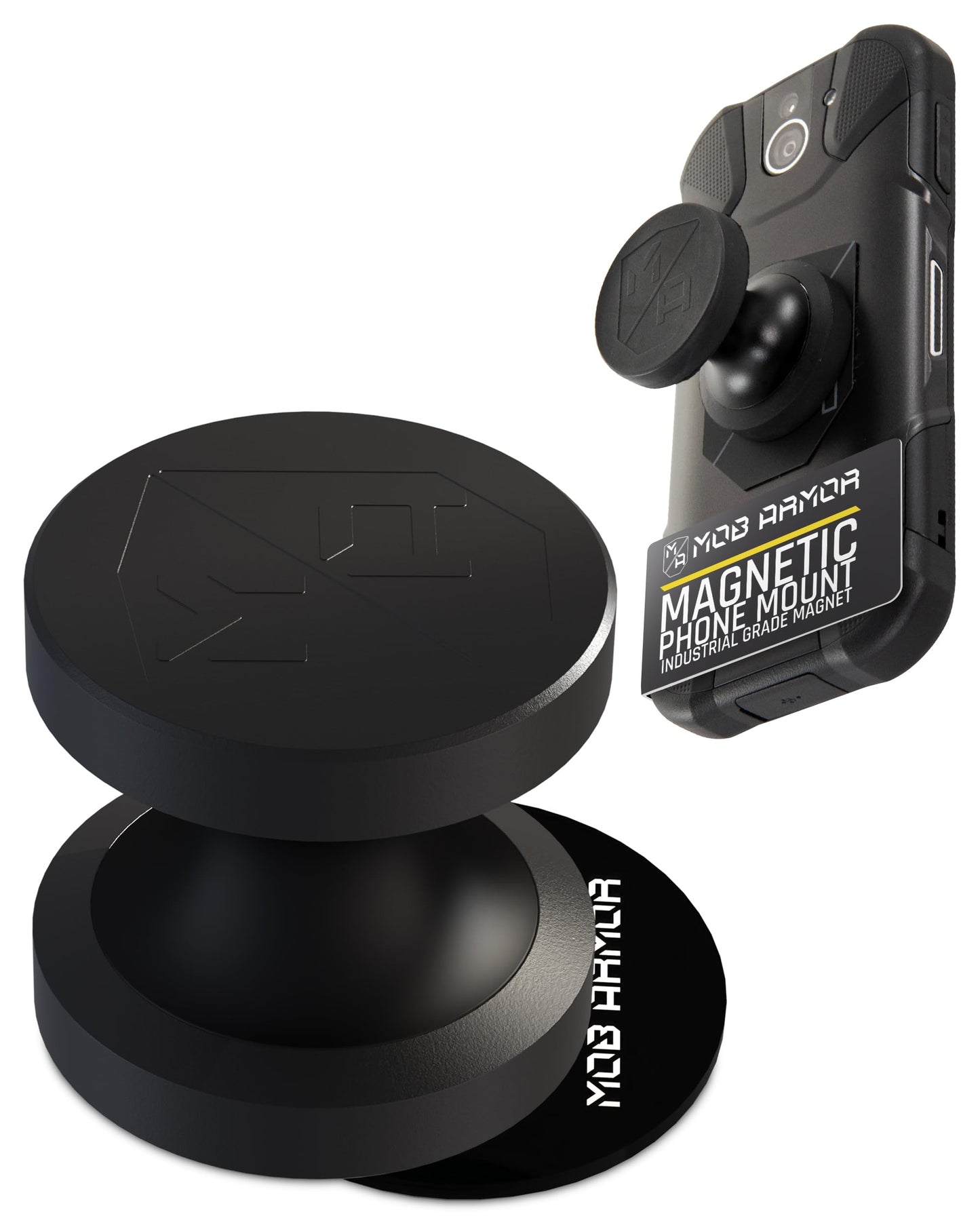 Mob Armor MobNetic Go Magnetic Phone Car Holder with Metal Plate - Strong Magnetic Base, Aircraft Grade Aluminum, Car Dashboard & Metal Surface Mount