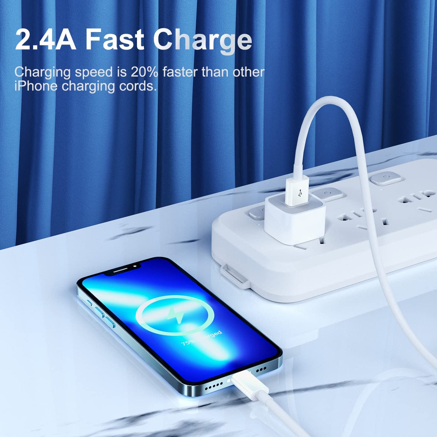 iPhone Charger Apple MFi Certified Lightning Cable 6FT Fast Charging Cord Compatible with iPhone 14 13 12 11 Pro Max XR XS X 8 7 Plus 6S/iPad/Car…