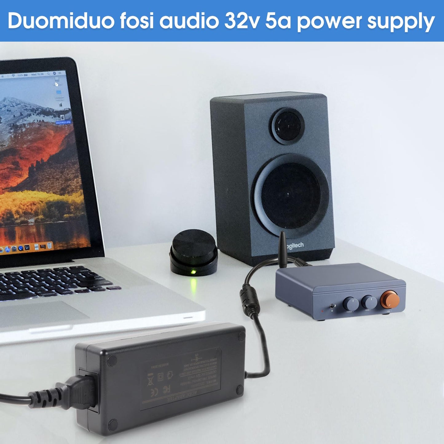 32V 5A Power Adapter Supply, 32V 5A Power Supply for Home Audio Bluetooth Stereo 2 Channel 2.1CH Receiver Amplifier Mini Hi-Fi Class D Integrated Amp.