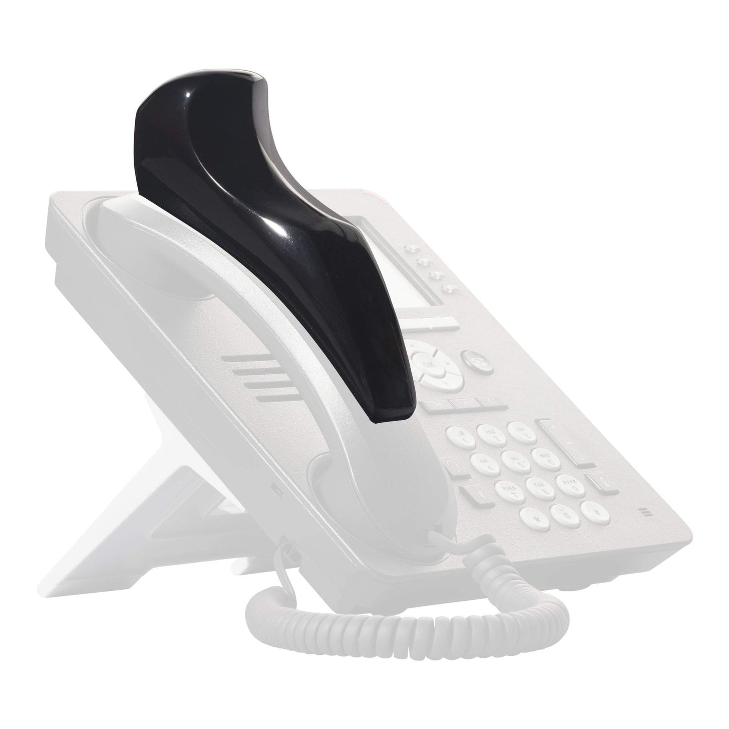 Softalk II Phone Shoulder Rest, Landline Office Telephone Accessory with Nonslip Ergo-Grip Cushion and Self-Adhesive Tape Attachment, Black