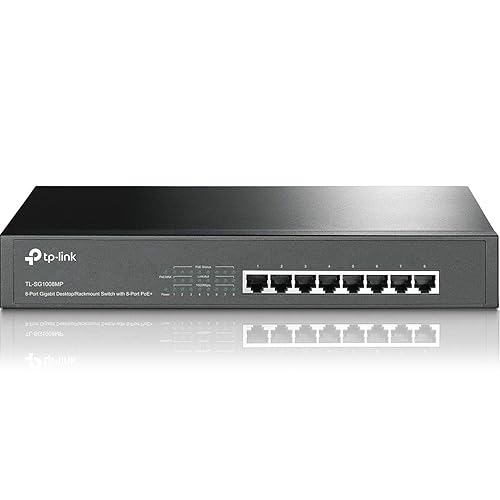 TP-Link 8 Port Gigabit PoE Switch | 8 PoE+ Ports @126W | Plug & Play | Limited Lifetime Protection | Desktop/ Rackmount | Prioritized Power Supply |