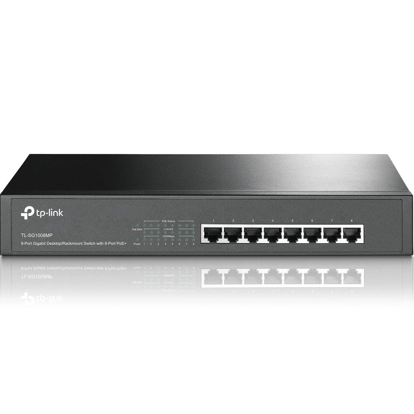 TP-Link 8 Port Gigabit PoE Switch | 8 PoE+ Ports @126W | Plug & Play | Limited Lifetime Protection | Desktop/ Rackmount | Prioritized Power Supply |