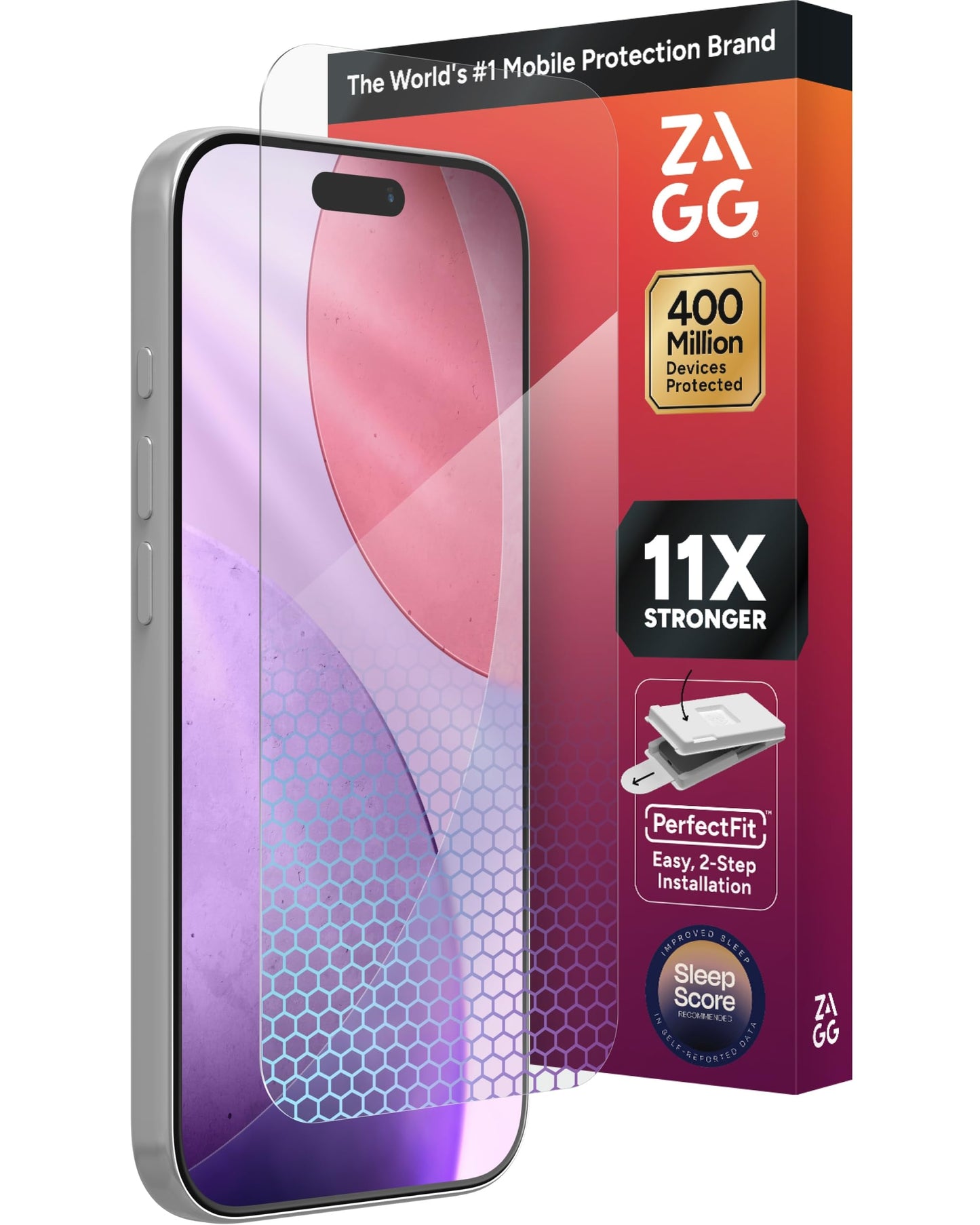 ZAGG XTR5 Screen Protector for iPhone 17 Pro - Glass, Blue Light Protection, 11X Stronger, Eyesafe CPF60 Tech, Anti-reflective Tech, Vibrant Color