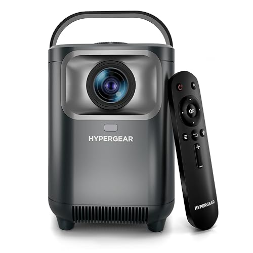 HyperGear Mini Portable Projector with Wifi & Bluetooth, 5W Speaker, 30-200 Inch Picture, Movies, Games & Streaming, 1280 x 720p HD Resolution