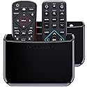 TotalMount Universal Remote Control Holder - Attaches to Wall or Back of TV - Compatible with All TV Remotes (Premium Black, Large Two Pack)
