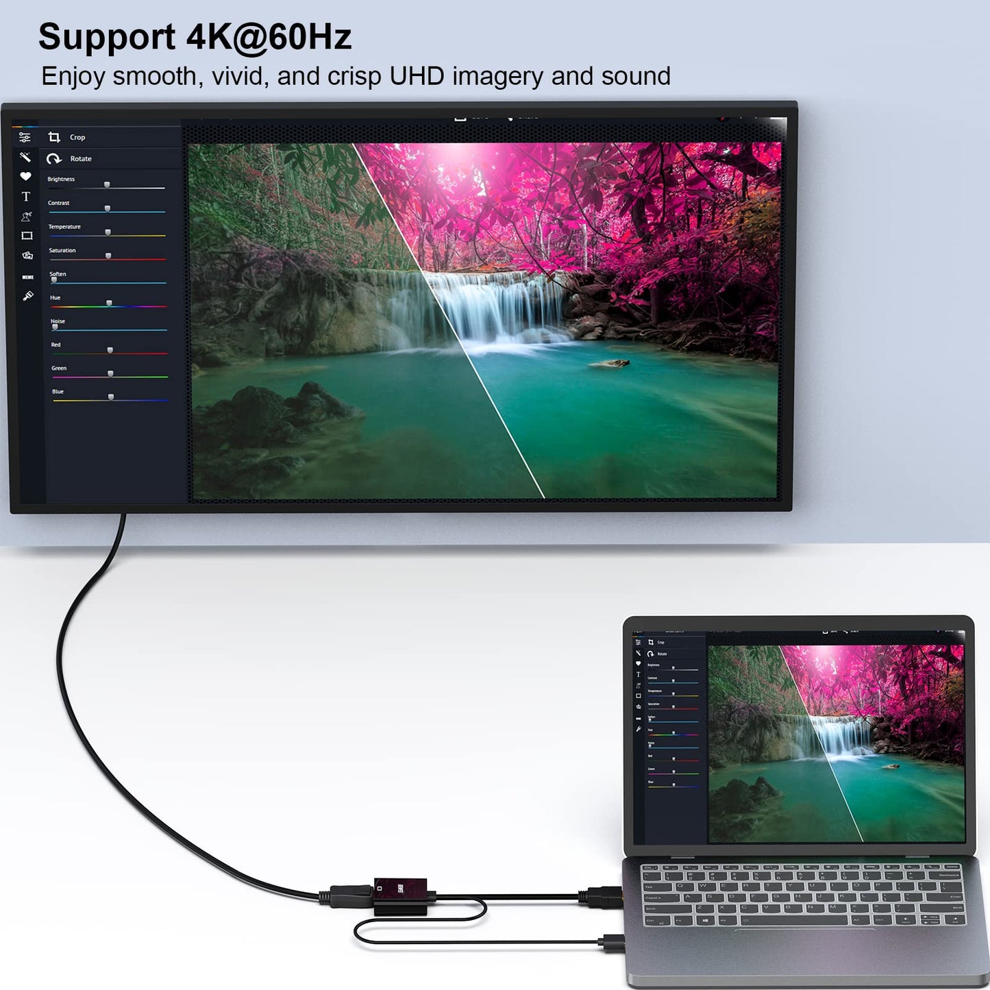 BENFEI HDMI to DisplayPort, Uni-Directional HDMI (Source) to DisplayPort (Display) Adapter 4K@60Hz/2K@144Hz/1080P@165Hz Compatible with Laptop, Xbox