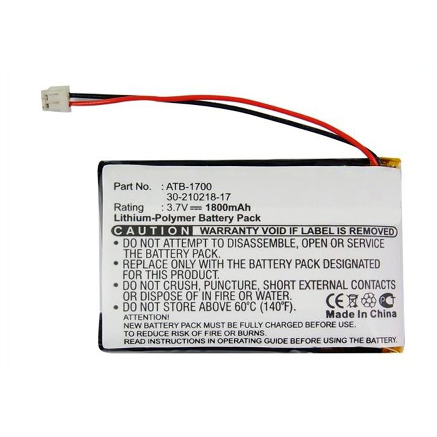 MPF Products ATB-1700 30-210218-17 Battery Replacement Compatible with RTI T3V, T3-V, T3-V+ Universal Remote Controllers