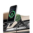 Belkin Wireless Car Charger, Magnetic Car Vent Mount w/ 3.3ft USB C Cable, Qi2 MagSafe Compatible Fast Charging iPhone Charger for iPhone 17, Galaxy