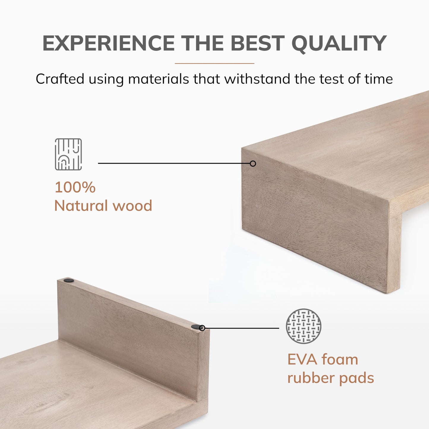 Anji Mountain Wooden Monitor Stand - Elegant Monitor Riser, Perfect Monitor Stand for Desk Organization, Durable Wood Construction monitor stands