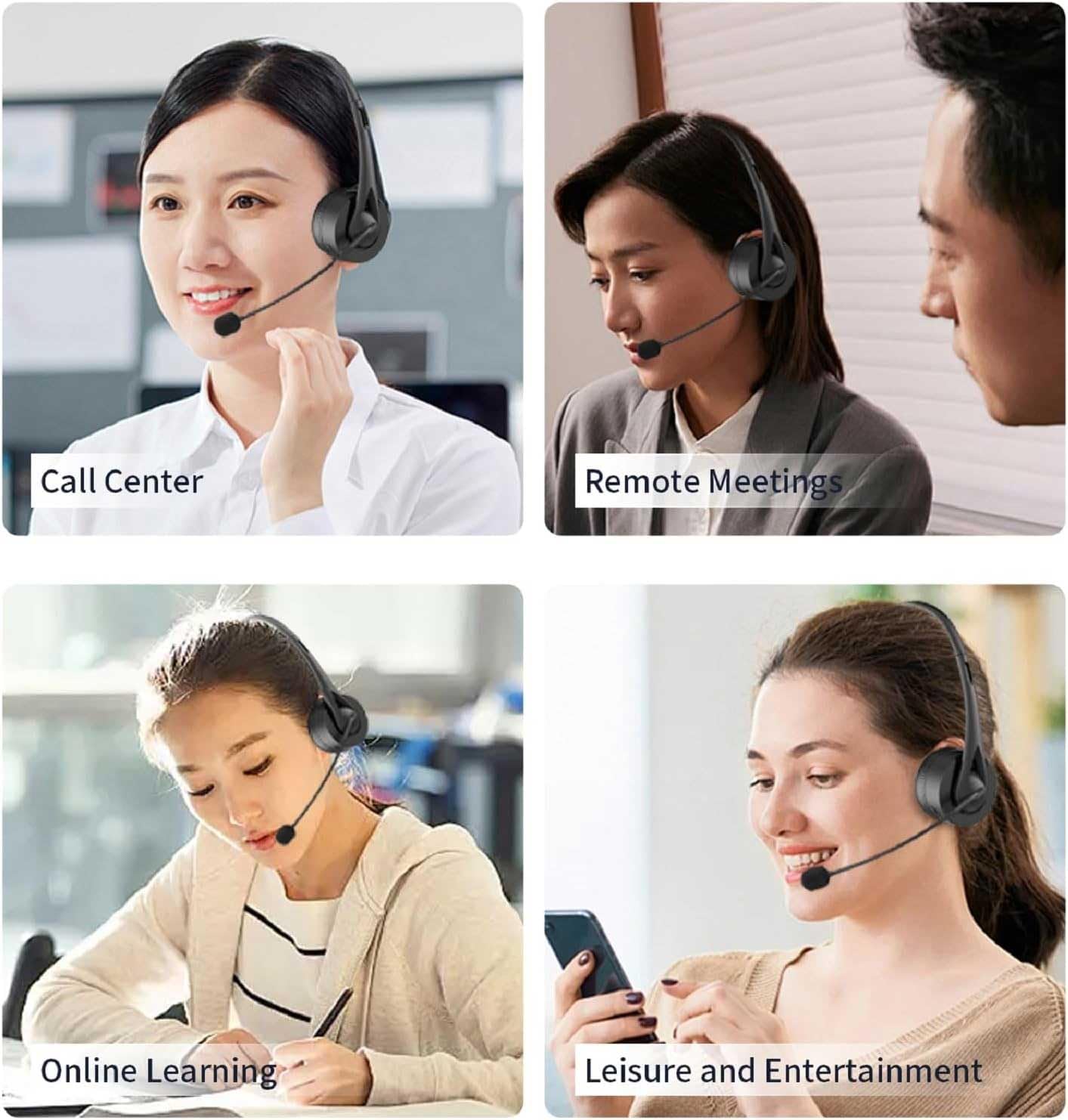 Wireless Headset Compatible with Google Pixel 10/Pro/Pro Fold/Pro XL - Mic Headphone Bluetooth Earphone Hands-Free Noise Isolation
