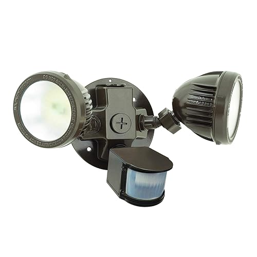 Hubbell Industrial ML-2L3K-1-DB LED Twin Head Motion Sensor Kit, Dark Bronze