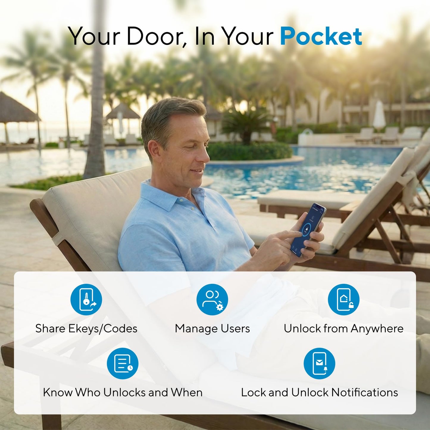 ULTRALOQ Bolt NFC, World's First Smart Lock with Apple Home Key and Android NFC Tap to Unlock, Built in Wi-Fi Deadbolt, Remote Control, Works