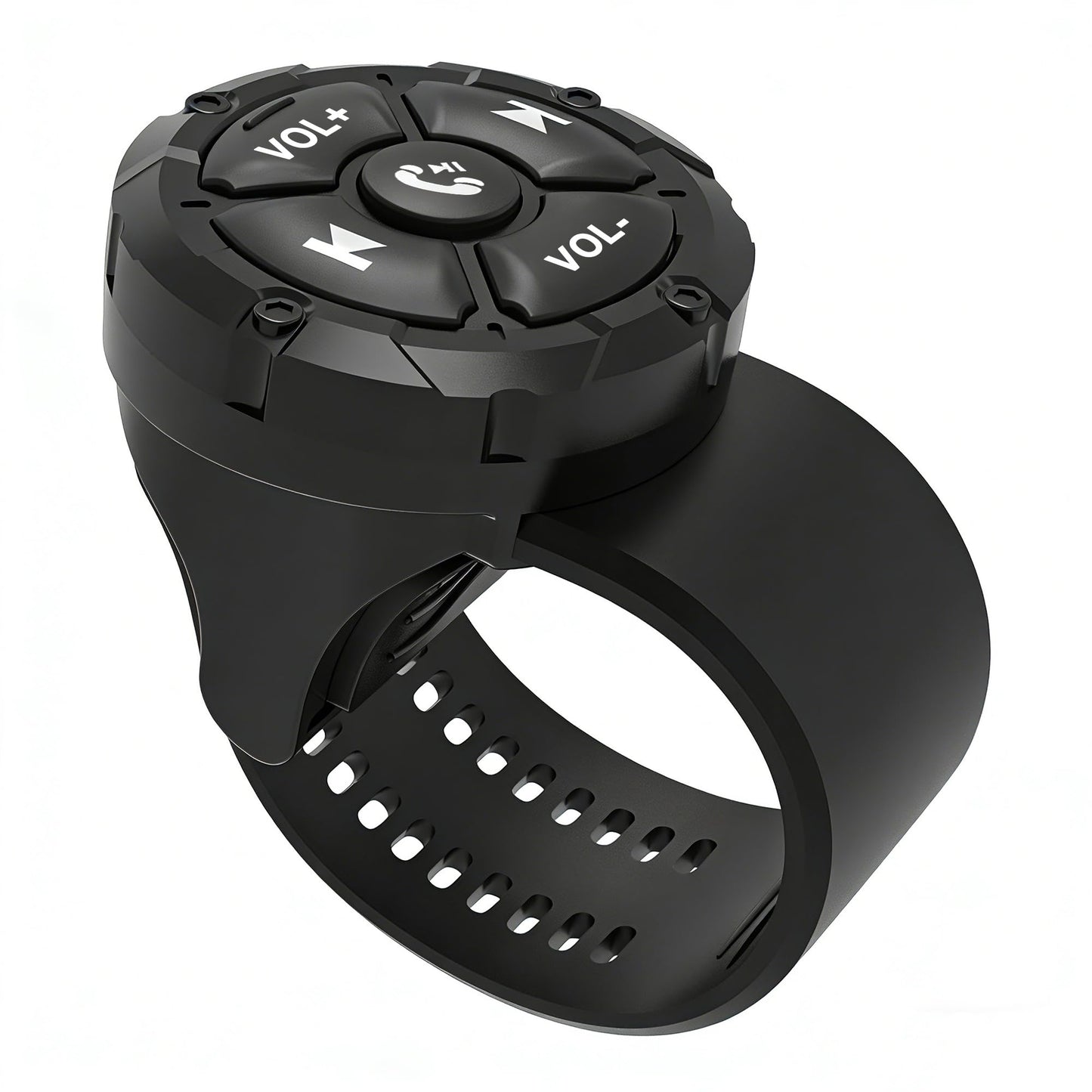 Bluetooth Media Button, Waterproof Wireless Music Controller for Car Steering Wheel, Bike & Motorcycle Handlebars, Multimedia Playback & Shutter