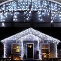 Led Christmas Lights Outdoor Christmas Decorations Hanging Light 400LED 8 Modes 75 Drops, Waterproof Outdoor Indoor Fairy Christmas Lights for Party